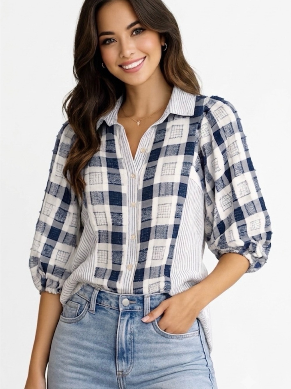Davi & Dani Top Blouse 100% Cotton